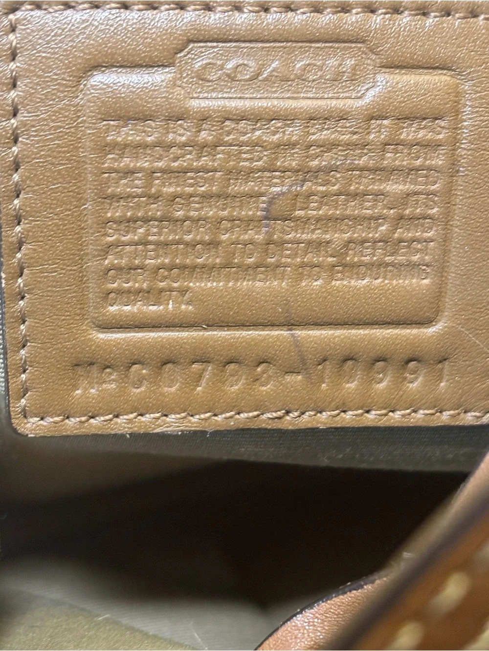 Y2K Coach Chelsea Optic Signature Hobo Bag #10991 Tan Brown